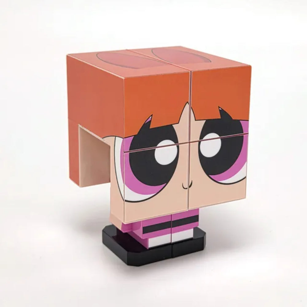 The Powerpuff Girls Blossom QUBI transforming figure in retail packaging