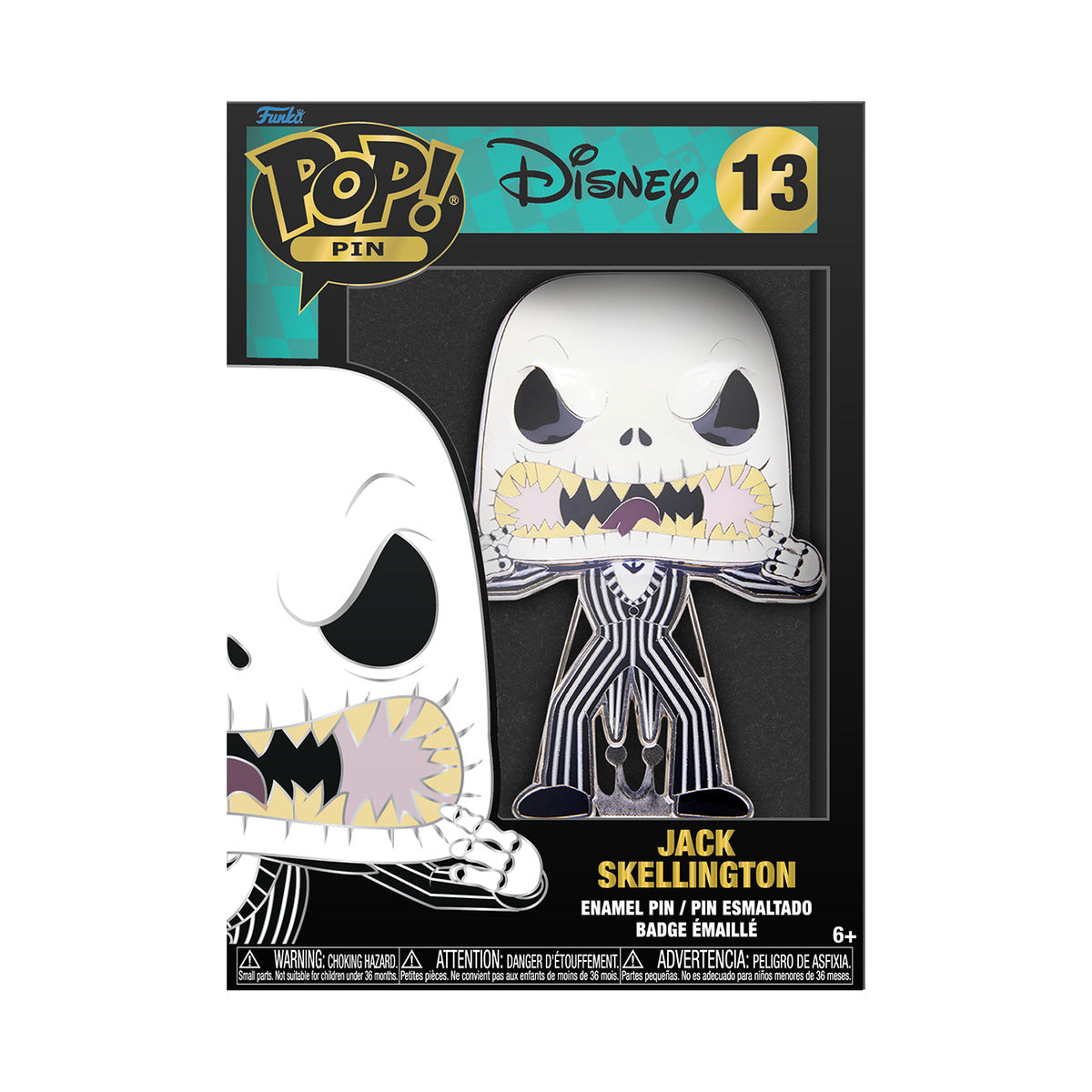 The Nightmare Before Christmas: Scary Face Jack Skellington Funko Pop! Pin