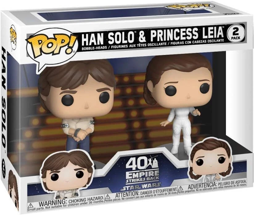 Star Wars: Han Solo & Princess Leia Funko Pop! Vinyl 2-Pack