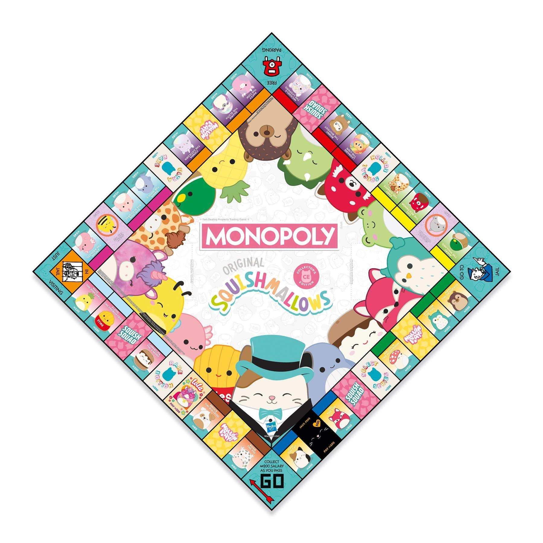 Squishmallows Monopoly board game contents
