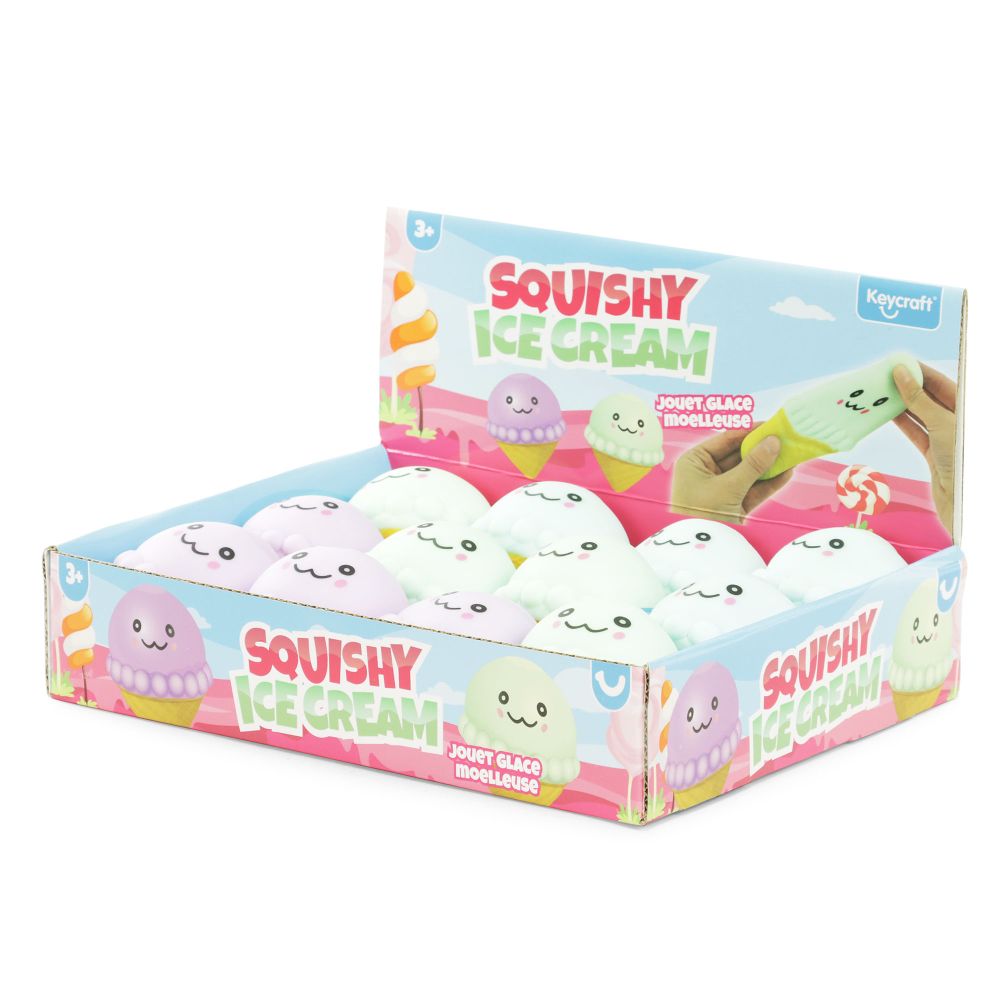 Keycraft Squishy Ice Cream sensory toys in retail display