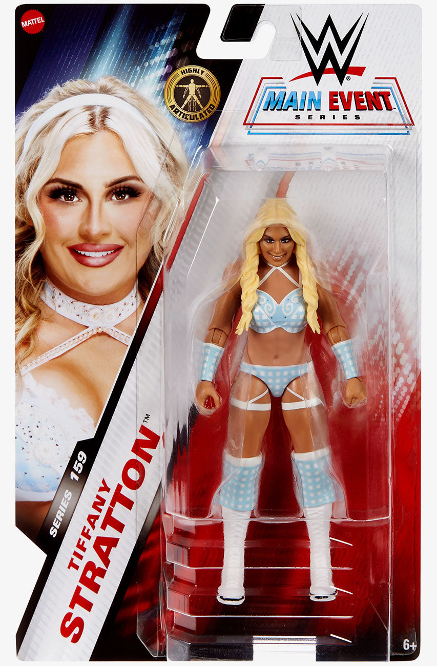 WWE Tiffany Stratton Main Event Series 159 in complete retail packaging