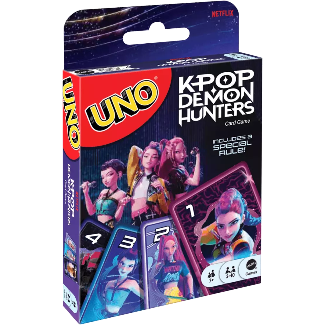 UNO KPop Demon Hunters card game retail box