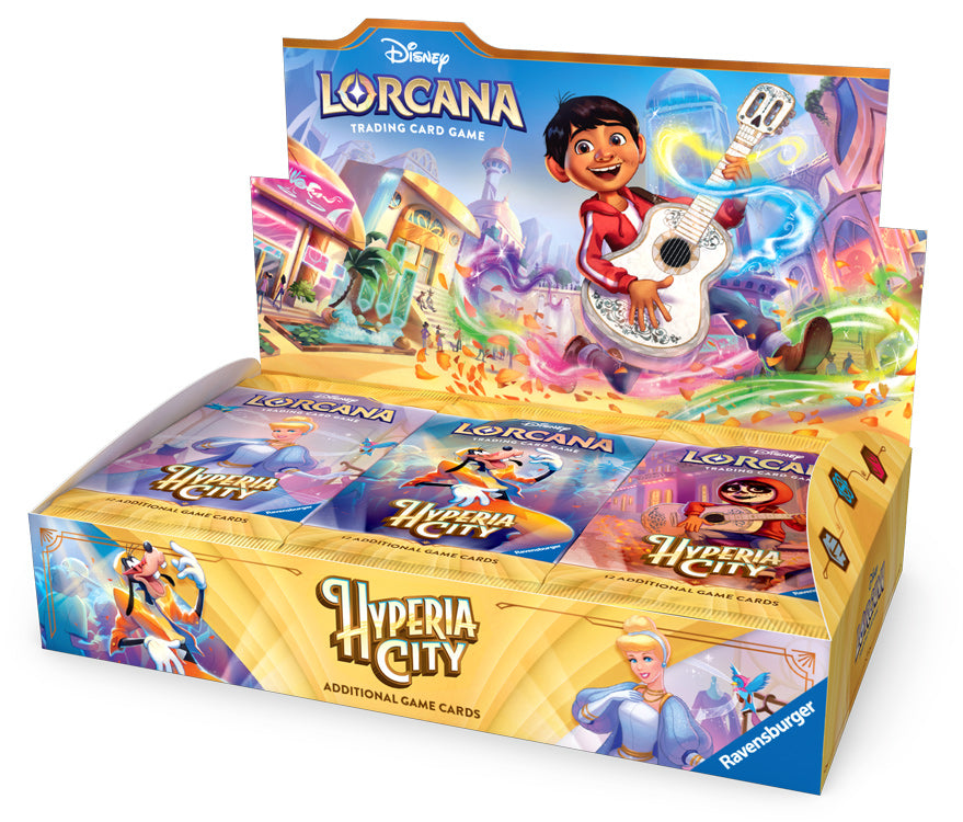 Disney Lorcana Hyperia City Booster Display retail box