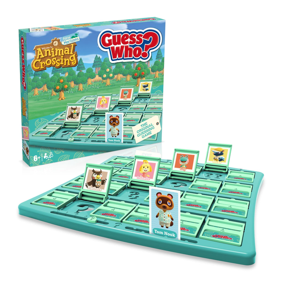 Animal Crossing Guess Who retail box and board