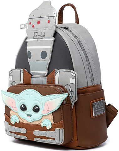 Loungefly Star Wars The Mandalorian: The Child and IG-11 Cosplay Mini Backpack