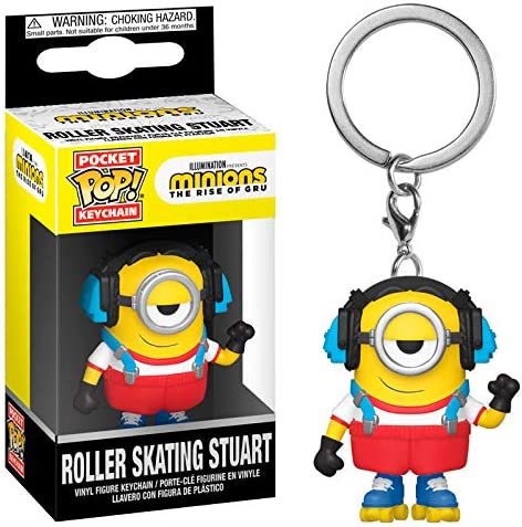 Minions The Rise of Gru: Roller Skating Stuart Funko Pocket Pop! Keychain