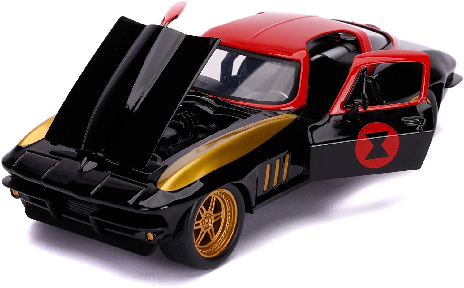 Jada Metals: Avengers Black Widow & 1699 Chevy Corvette