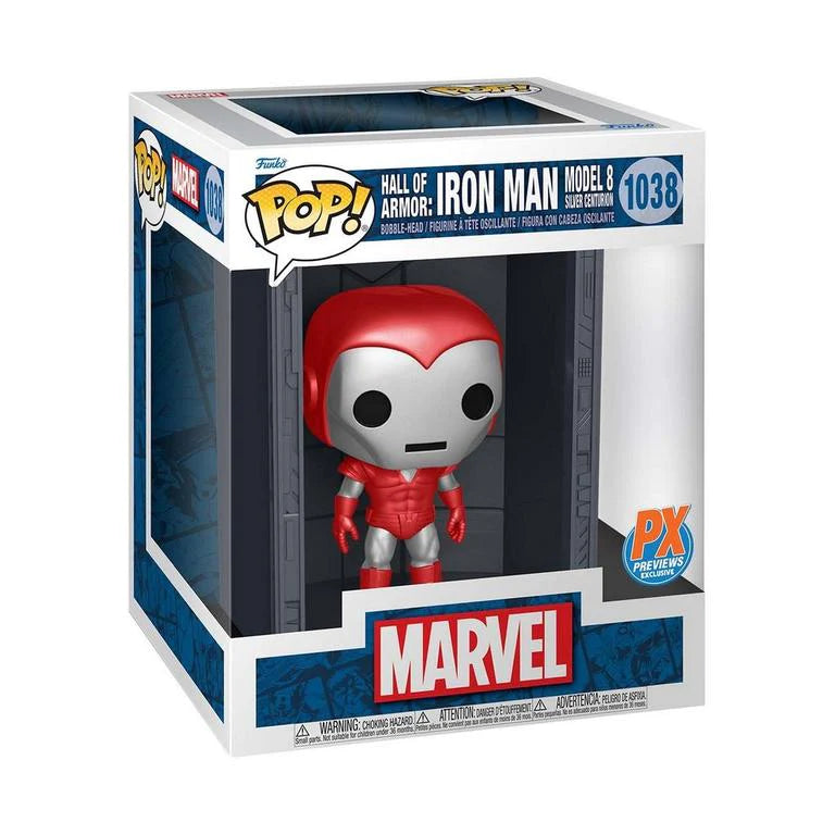 Hall of Armor: Iron Man Model 8 Silver Centurion Deluxe Funko Pop! Vinyl