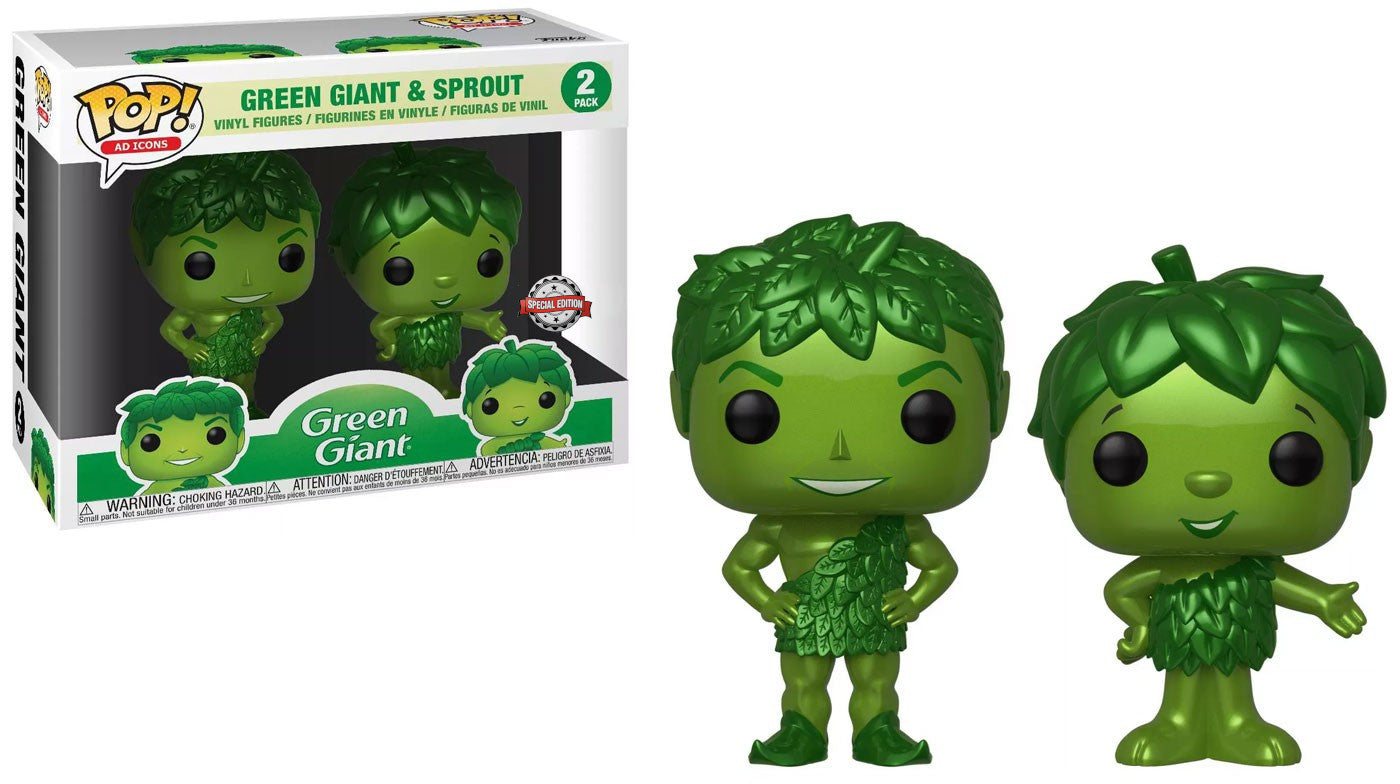 AD Icons: Green Giant & Sprout Funko Pop! Vinyl 2-Pack (Metallic)