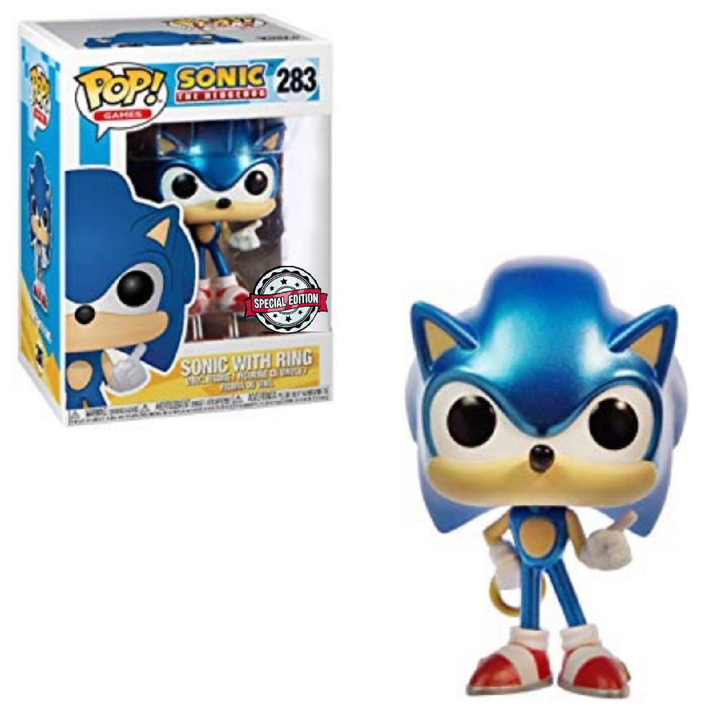 Sonic The Hedgehog:  Sonic with Ring (Metallic) Funko Pop! Vinyl