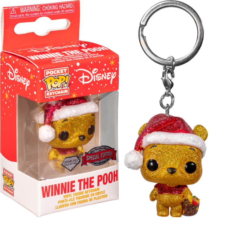 Disney: Winnie the Pooh Holiday (Diamond Glitter) Funko Keychain