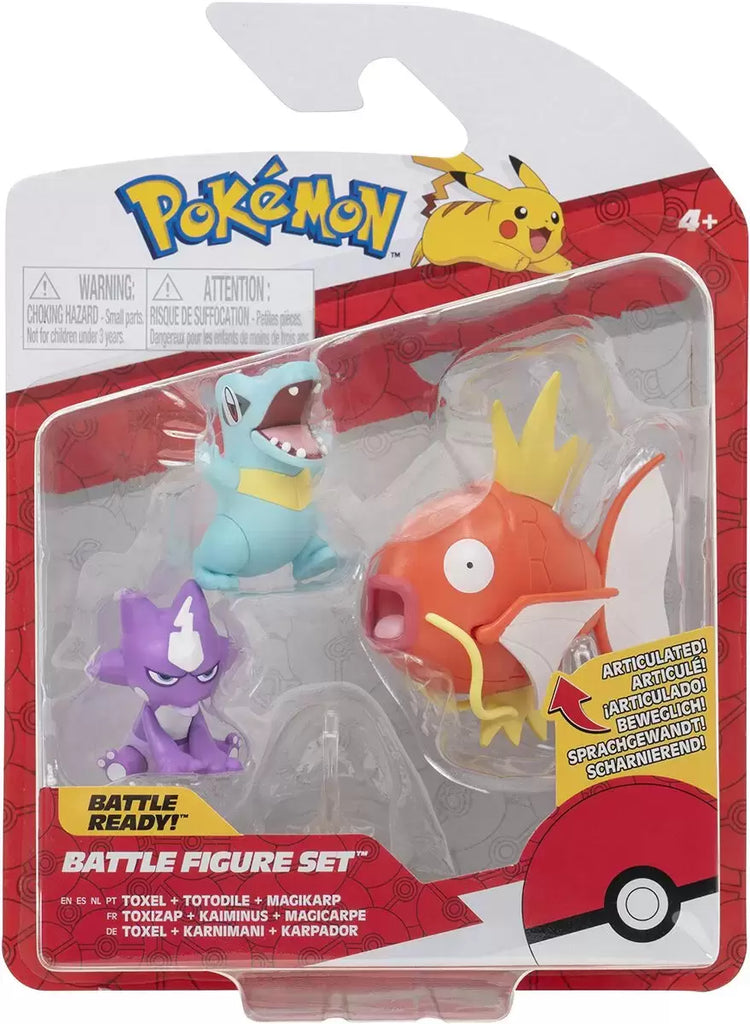 Pokemon Battle Figure Set Toxel Totodile Magikarp Toys N Geek