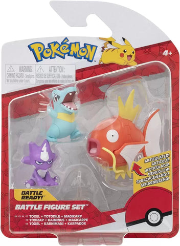 Pokemon Battle Figure Set: Toxel, Totodile & Magikarp